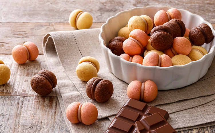 ミルク・いちご・チョコレートの3種の味わい